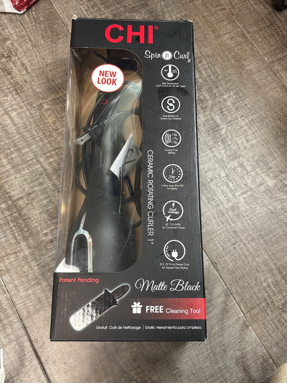 CHI Matte Black Ceramic Rotating Curler - Women's Hair Styling Tool